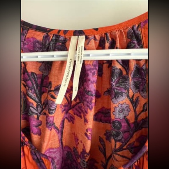 Anthropologie Purple and Orange Maxi Dress - Picture 3 of 3